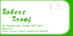 robert kropf business card